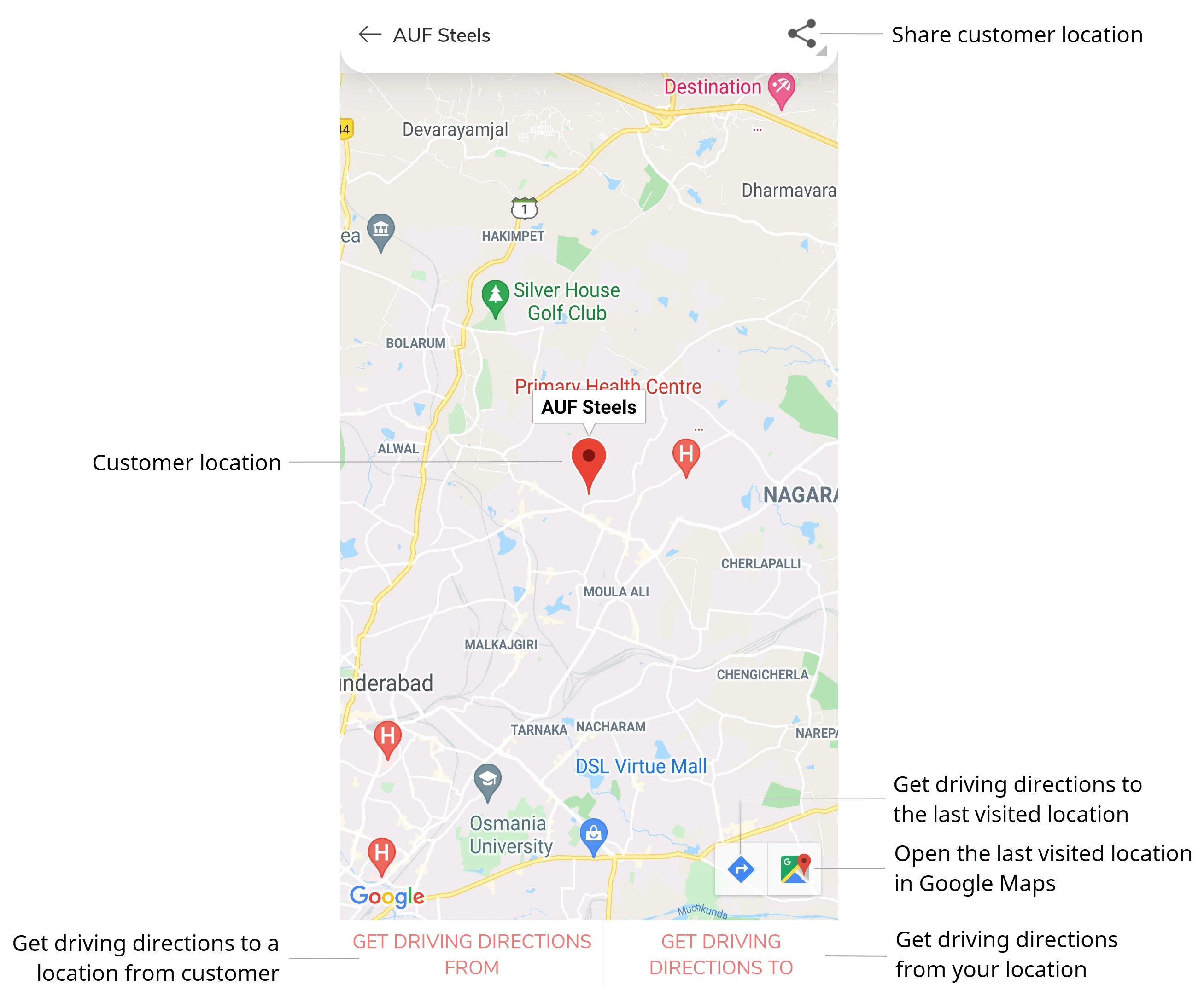 View Customer Location